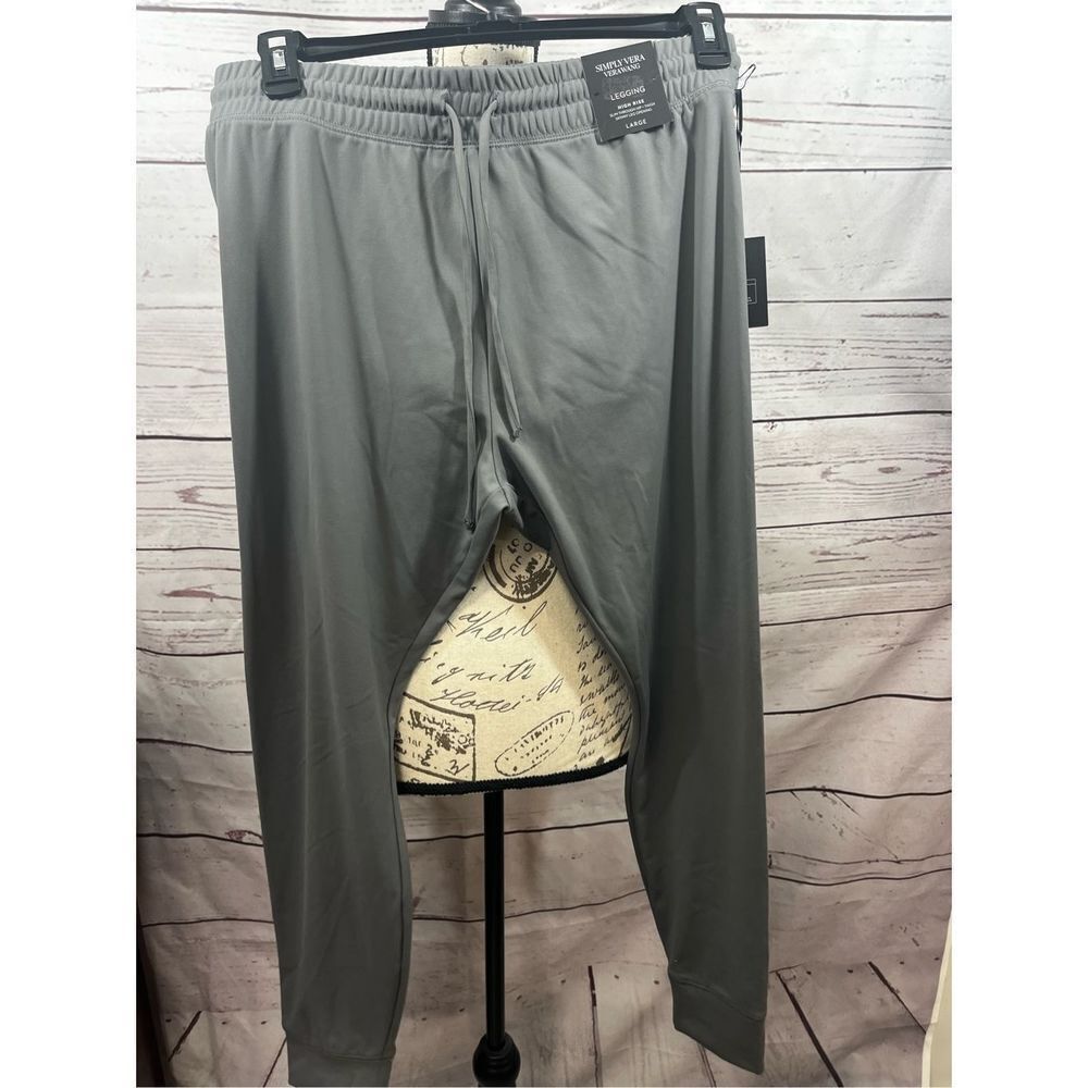 Simply Vera Vera Wang Womens Large Gray High Rise Legging Slim Fit Pants